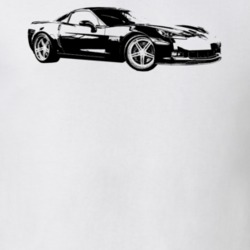 2007 Corvette Side Angle View Light Color T Shirt