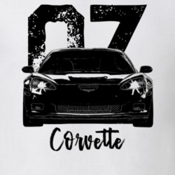 2007 Corvette Grill View With Year And Model Light Color T Shirt