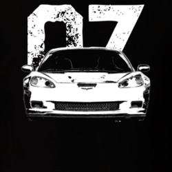 2007 Corvette Grill View With Year Dark Color T Shirt