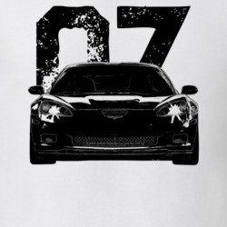 2007 Corvette Grill View With Year Light Color T Shirt