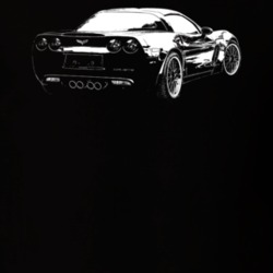 2006 Corvette Rear Angle View Dark Color T Shirt
