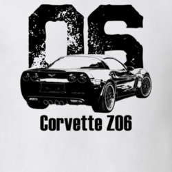 2006 Corvette Rear Angle View With Year And Model Name Light Color T S