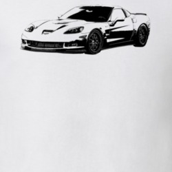 2006 Corvette Side Angle View Light Color T Shirt