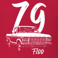 1979 F100 Pickup Truck Three Quarter Side View With Year And Model Nam