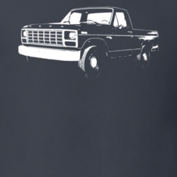 1980 F100 Pickup Truck Three Quarter Side View Charcoal Grey T Shirt