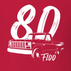 1980 F100 Pickup Truck Three Quarter Side View With Year And Model Nam