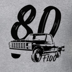 1980 F100 Pickup Truck Three Quarter Side View With Year And Model Nam