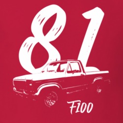 1981 F100 Pickup Truck Three Quarter Side View With Year And Model Nam