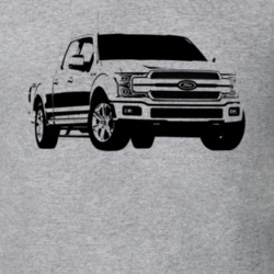 2018 F150 Pickup Truck Three Quarter Side View Heather Grey T Shirt