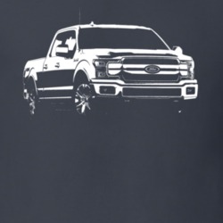 2018 F150 Pickup Truck Three Quarter Side View Charcoal Grey T Shirt