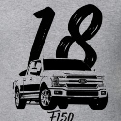 2018 F150 Pickup Truck Three Quarter Side View With Year And Model Nam