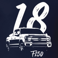 2018 F150 Pickup Truck Three Quarter Side View With Year And Model Nam