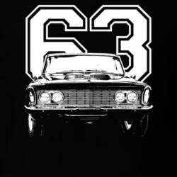 1963 Fury Grill View With Year Dark Color T Shirt