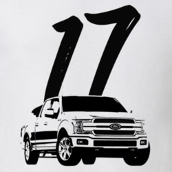 2017 F150 Three Quarter Side Angle View With Year Light Color T Shirt
