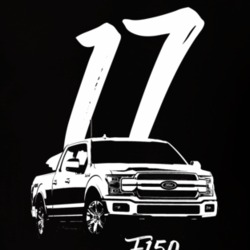 2017 F150 Three Quarter Side View With Year And Model Dark Color T Shi
