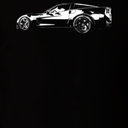 2005 Corvette Side View Dark Color T Shirt