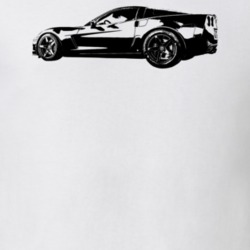 2005 Corvette Side View Light Color T Shirt