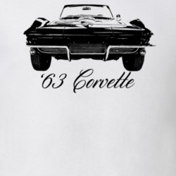 1963 Corvette Grill View With Model Year Light Color T Shirt