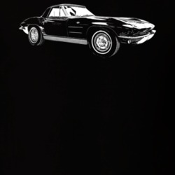 1963 Corvette Side Angle View Dark Color T Shirt