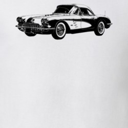 1960 Corvette Three Quarter Side View Light Color T Shirt
