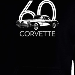 1960 Corvette Three Quarter Side View With Year And Model Dark Color T