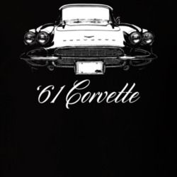 1961 Corvette Grill View With Model Year Dark Color T Shirt