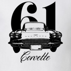 1961 Corvette Grill View With Year And Model Light Color T Shirt
