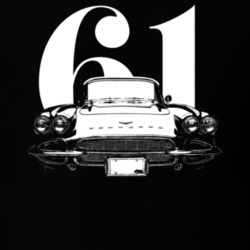 1961 Corvette Grill View With Year Dark Color T Shirt