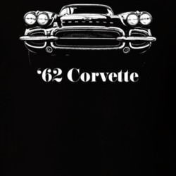 1962 Corvette Grill View With Model Year Dark Color T Shirt
