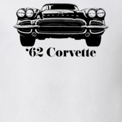 1962 Corvette Grill View With Model Year Light Color T Shirt