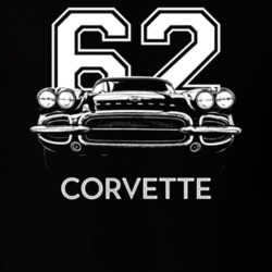 1962 Corvette Grill View With Year And Model Dark Color T Shirt