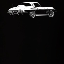 1965 Corvette Side Angle View Dark Color T Shirt