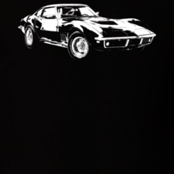 1968 Corvette Three Quarter View Dark Color T Shirt