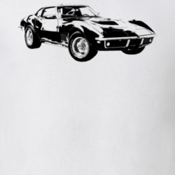 1968 Corvette Three Quarter View Light Color T Shirt