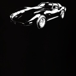 1975 Corvette Three Quarter View Dark Color T Shirt