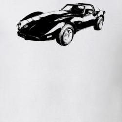 1975 Corvette Three Quarter View Light Color T Shirt