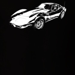 1976 Corvette Three Quarter View Dark Color T Shirt
