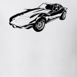 1976 Corvette Three Quarter View Light Color T Shirt