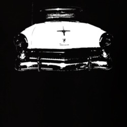 1955 Fairlane Town Sedan Grill View Black T Shirt