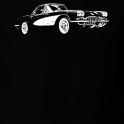 1958 Corvette Three Quarter View Dark Color T Shirt