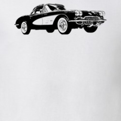 1958 Corvette Three Quarter View Light Color T Shirt