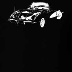 1958 Corvette Rear Angle View Dark Color T Shirt