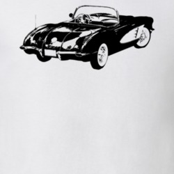 1958 Corvette Rear Angle View Light Color T Shirt