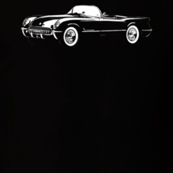 1954 Corvette Side Angle View Dark Color T Shirt