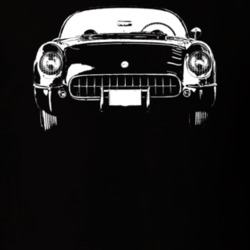 1955 Corvette Grill View Dark Color T Shirt