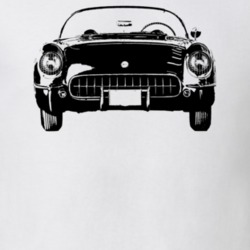 1955 Corvette Grill View Light Color T Shirt