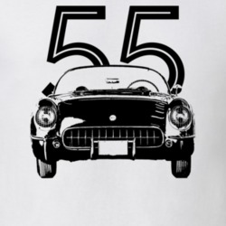 1955 Corvette Grill View With Year Light Color T Shirt