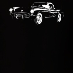 1956 Corvette Three Quarter View Dark Color T Shirt