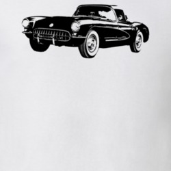 1956 Corvette Three Quarter View Light Color T Shirt