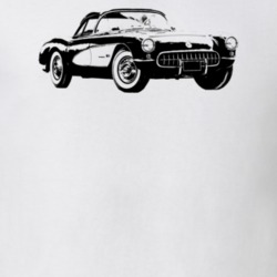 1957 Corvette Side Angle View Light Color T Shirt